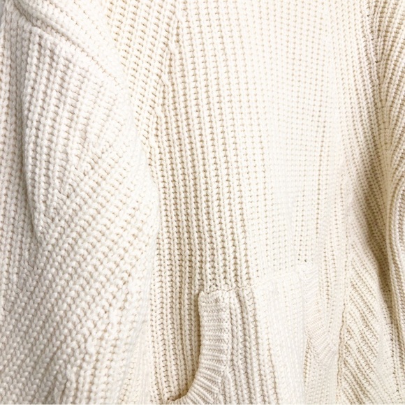 J Crew cream chunky merino wool pull over turtleneck sweater - Picture 3 of 11